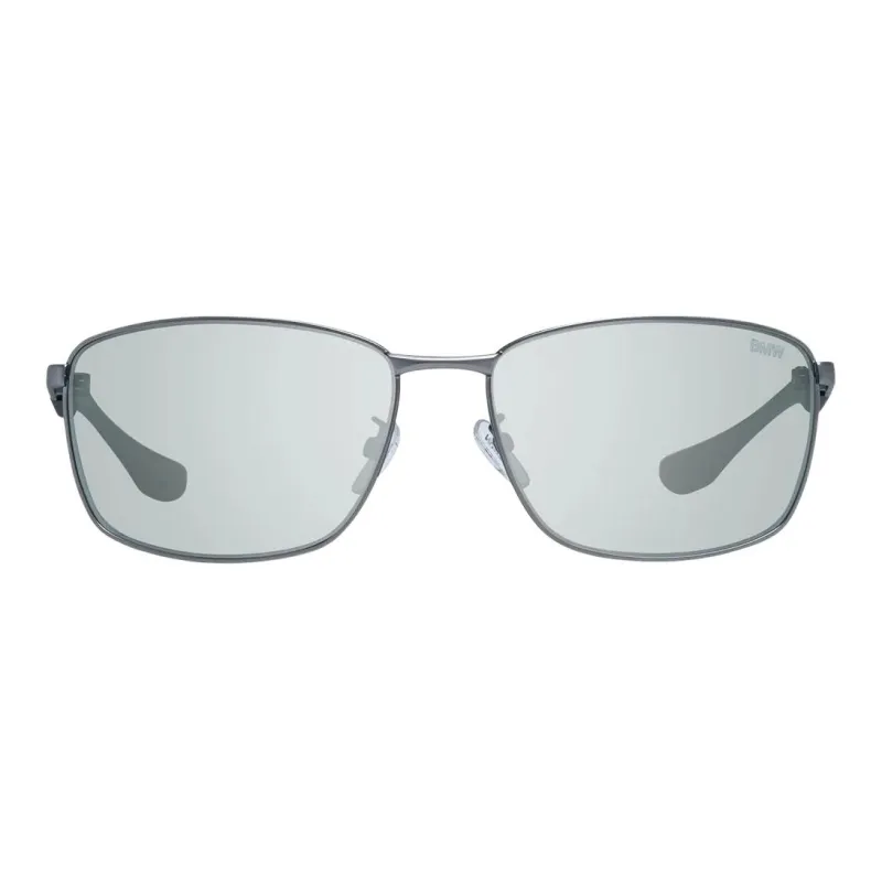 BMW Metal Square Sunglasses Men's Gray-1