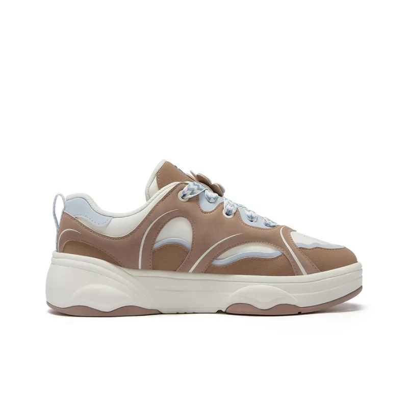 FILA FUSION WINDROUND Anti-Slip Wear-Resistant Low-Top Skateboard Shoes Women's Tawny-1