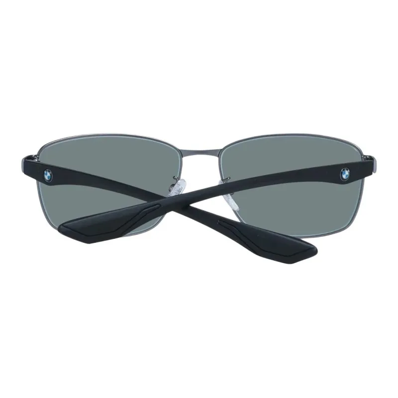 BMW Metal Square Sunglasses Men's Gray-2