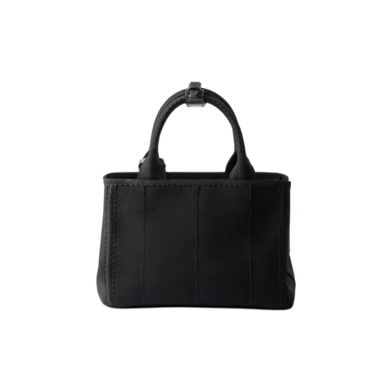 PRADA Canvas Handbag Trumpets Women's Black-2