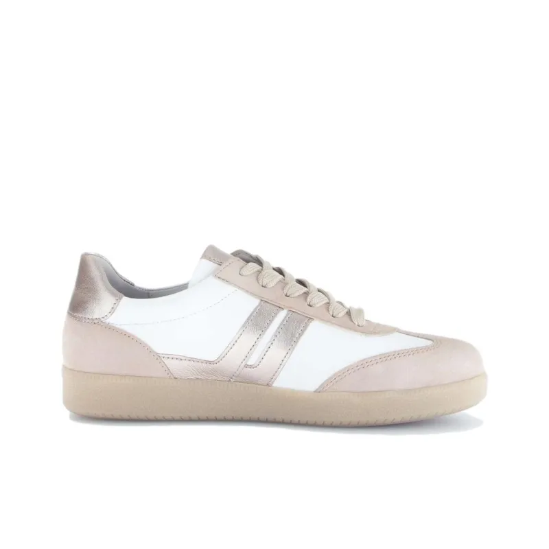 Gabor Fashion Low Top Skateboard Shoes Women's White Pink-1