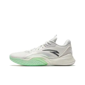 Anta Edge 1st Generation Slip Resistant Cushioning Wear Resistant Low Top Basketball Shoes Men's White Green