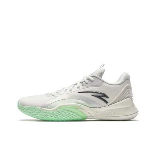 Anta Edge 1st Generation Slip Resistant Cushioning Wear Resistant Low Top Basketball Shoes Men's White Green