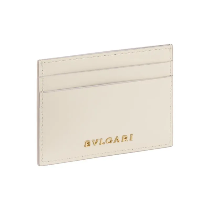 BVLGARI Serpenti Forever Series Calfskin Card Holder Women's White-1