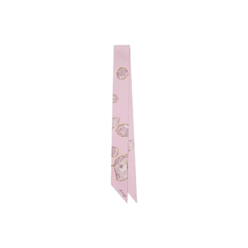 Burberry Silk Knit Scarves Unisex Pink