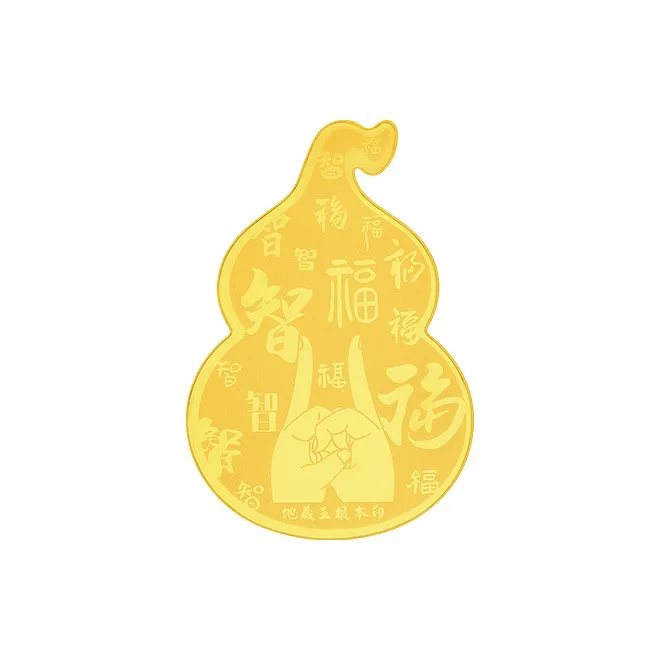 ZHOU LIU FU Jiuhuashan Collaboration Collection Cell Phone Gold Sticker Pendants Unisex-7