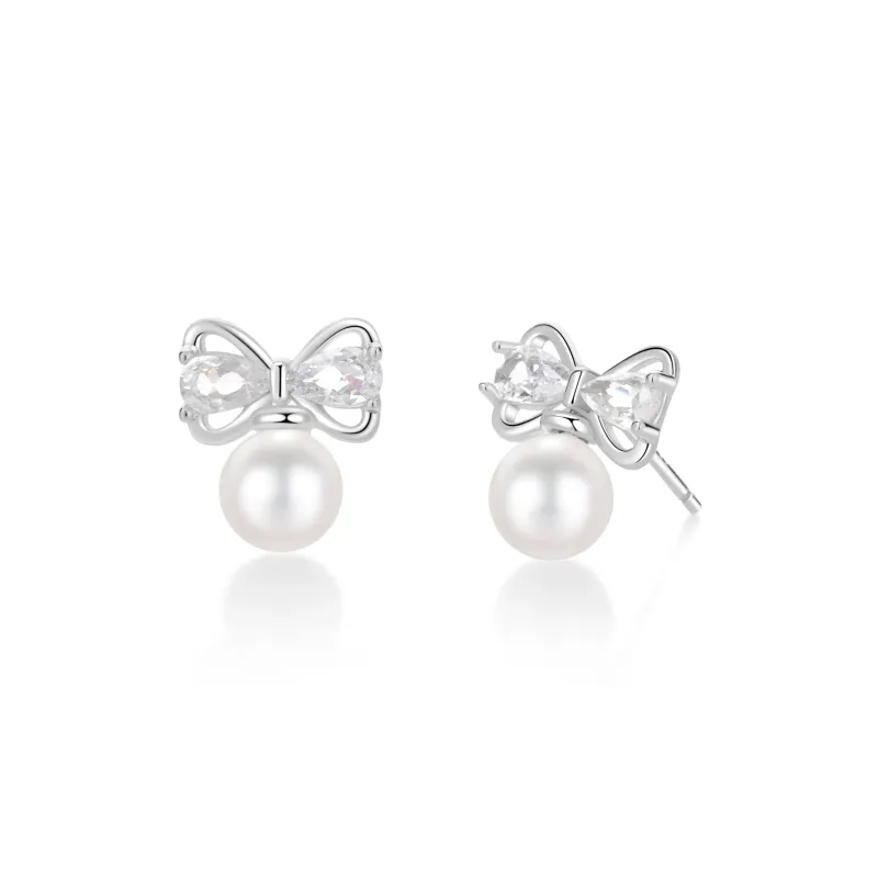 Branded Jewelry Pearl Stud Earrings Women's-0