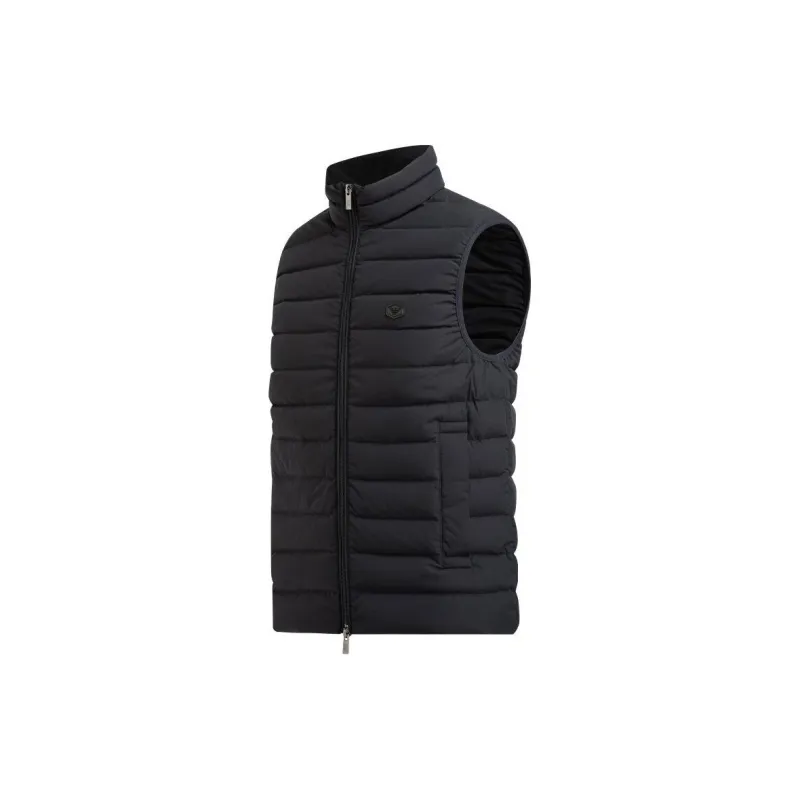 EMPORIO ARMANI Sleeveless Full zip Down Jacket In Quilted Nylon With Eagle Logo Patch-2