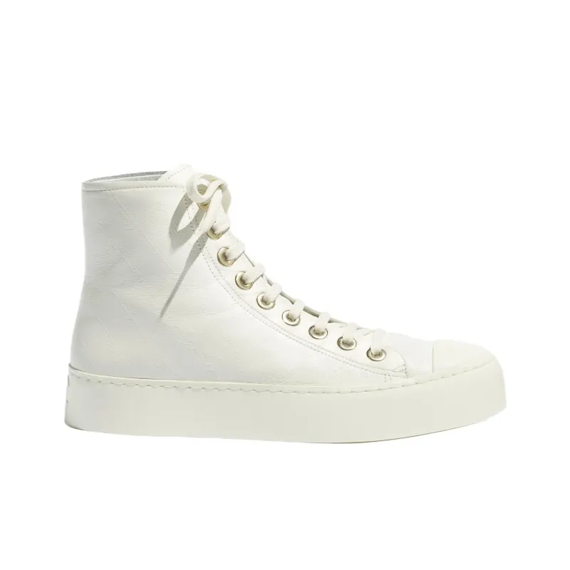 CHANEL High-Top Skateboard Shoes Women's White-1