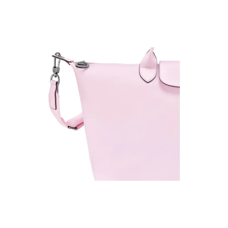LONGCHAMP Le Pliage Cow Leather Shoulder Bag, Crossbody Bag, Handbag Tubas Women's Petal Pink-1