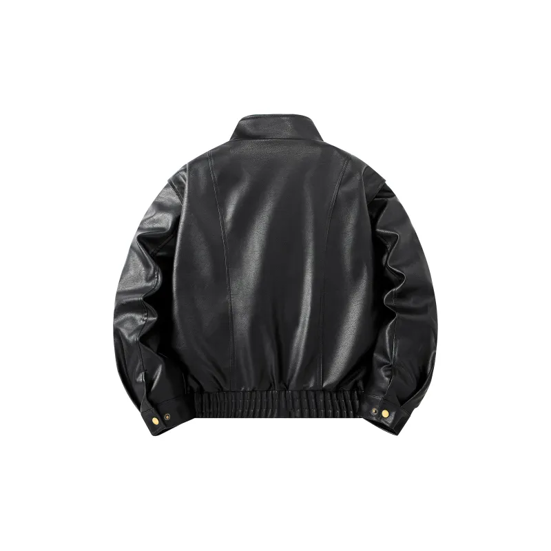 SPONGEBOB SQUAREPANTS Leather Jacket Unisex Black-1