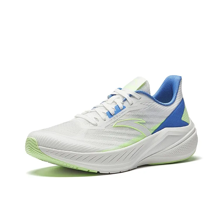 Anta Slip-Resistant Breathable Low-Top Casual Running Shoes Men's White Blue Green-1