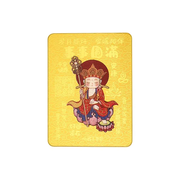ZHOU LIU FU Jiuhuashan Collaboration Collection Cell Phone Gold Sticker Pendants Unisex-0