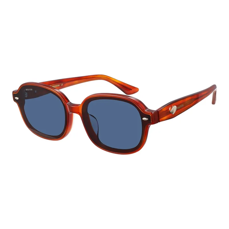 MUJOSH Astral Series Plate And Metal Oval UV Protection Correcting Small Frame Sunglasses Unisex-3
