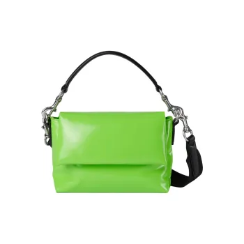 GUCCI Patent Leather One Shoulder Handbags Small Size Women's Bright Green