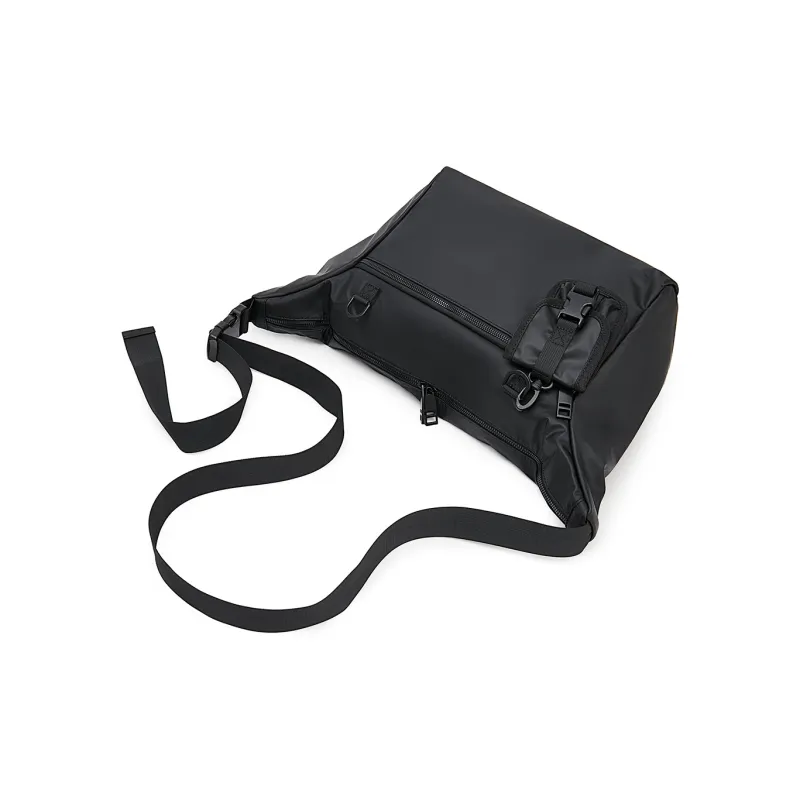 Old Man's Head Fabric Shoulder Bag Men's Black-5