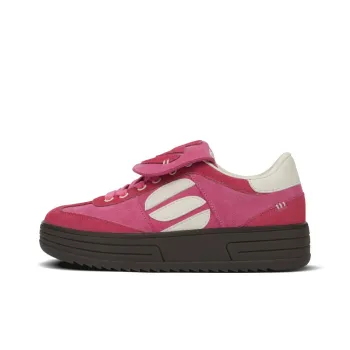 CHIKOKU Anti Slip And Wear Resistant Lightweight Height Increasing Low Top Skateboard Shoes Women's Little Enzyme Red