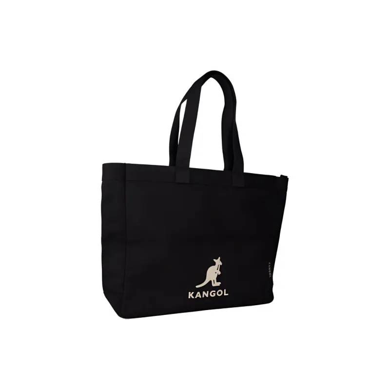 KANGOL Canvas Tote Bag Canvas Bag Shopping Bag Handbag Regular Unisex Black-1