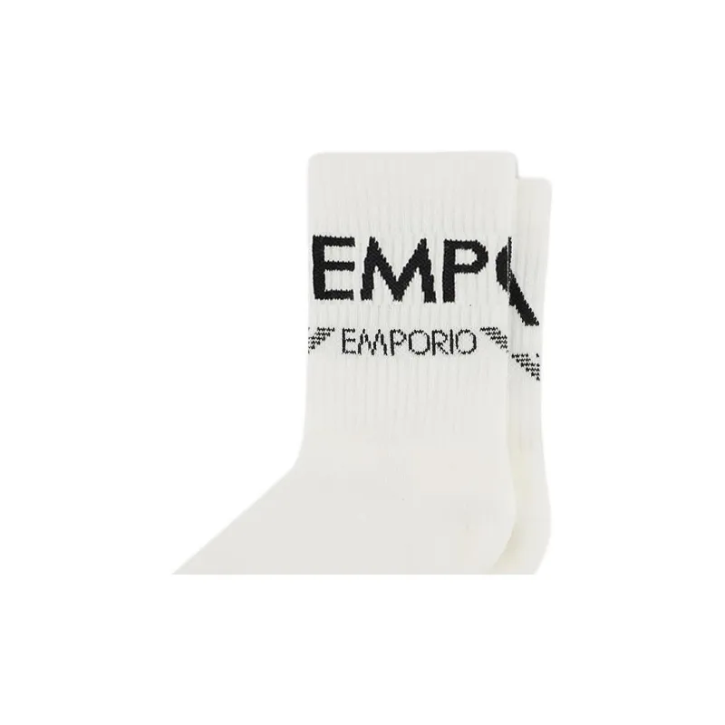 EMPORIO ARMANI Ankle Socks Women's 2 Pack White-2