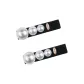 1 Pair Black (Single Line with Three Halves Bead) 000239
