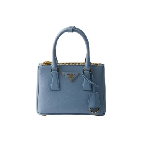 PRADA Leather One Shoulder Handbags Mini Women's Interstellar Blue