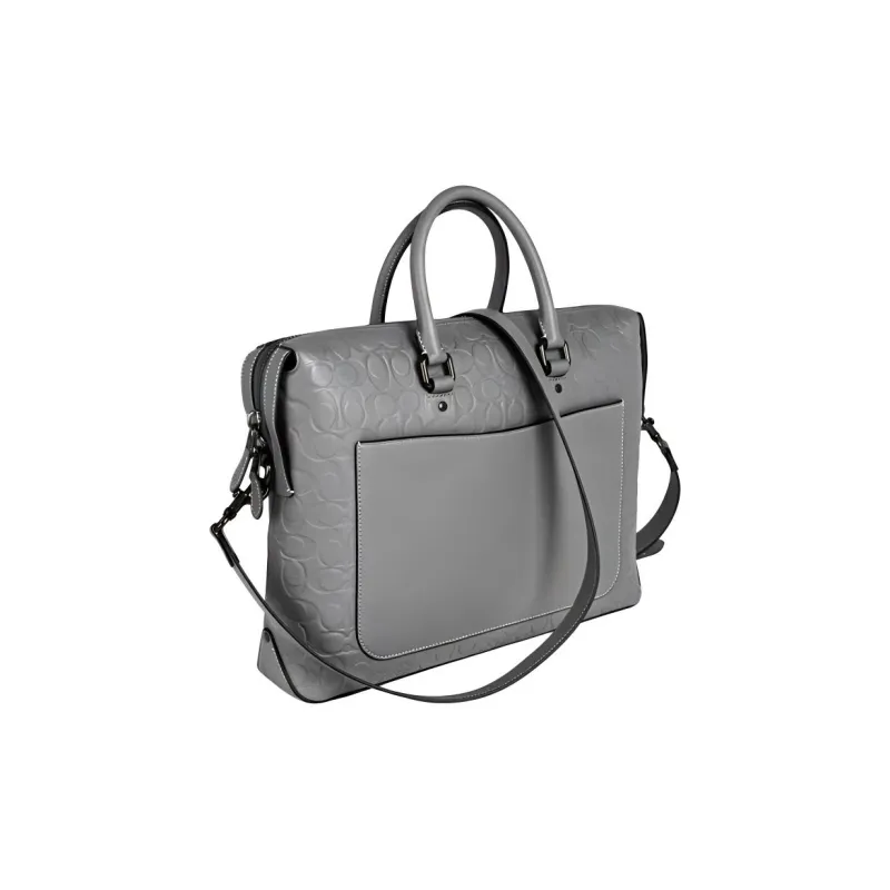 COACH Gotham Leather Briefcases Large Size Men's Heather Gray-2