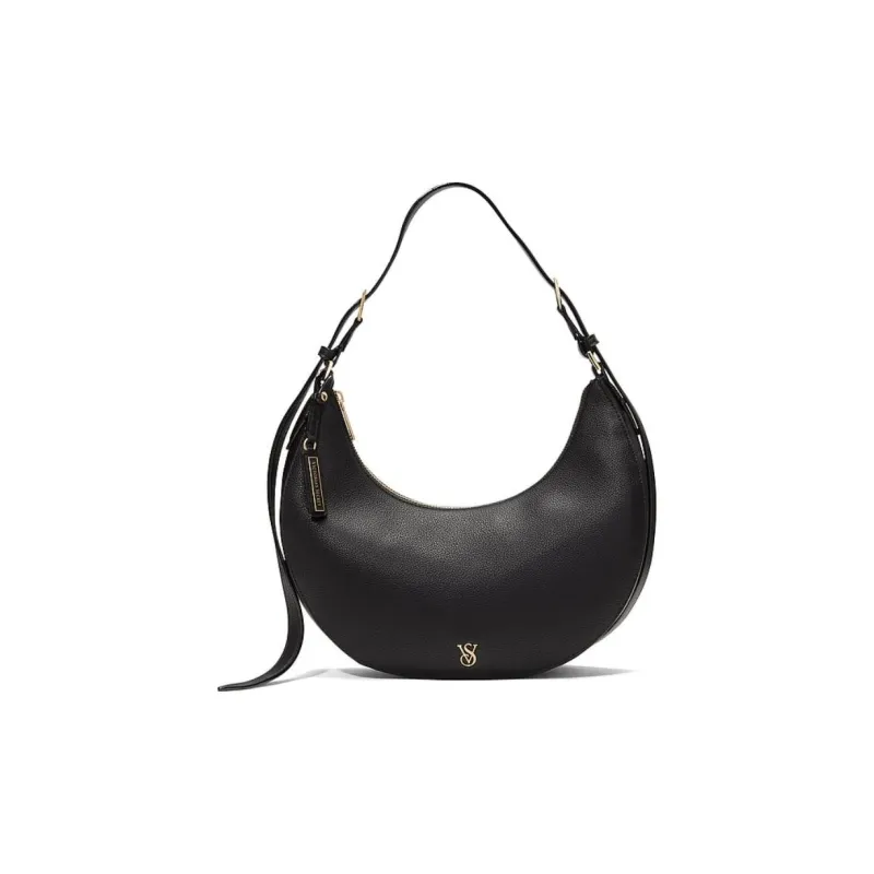 Victoria's Secret PU Shoulder Bag Medium Size Women's Black-0