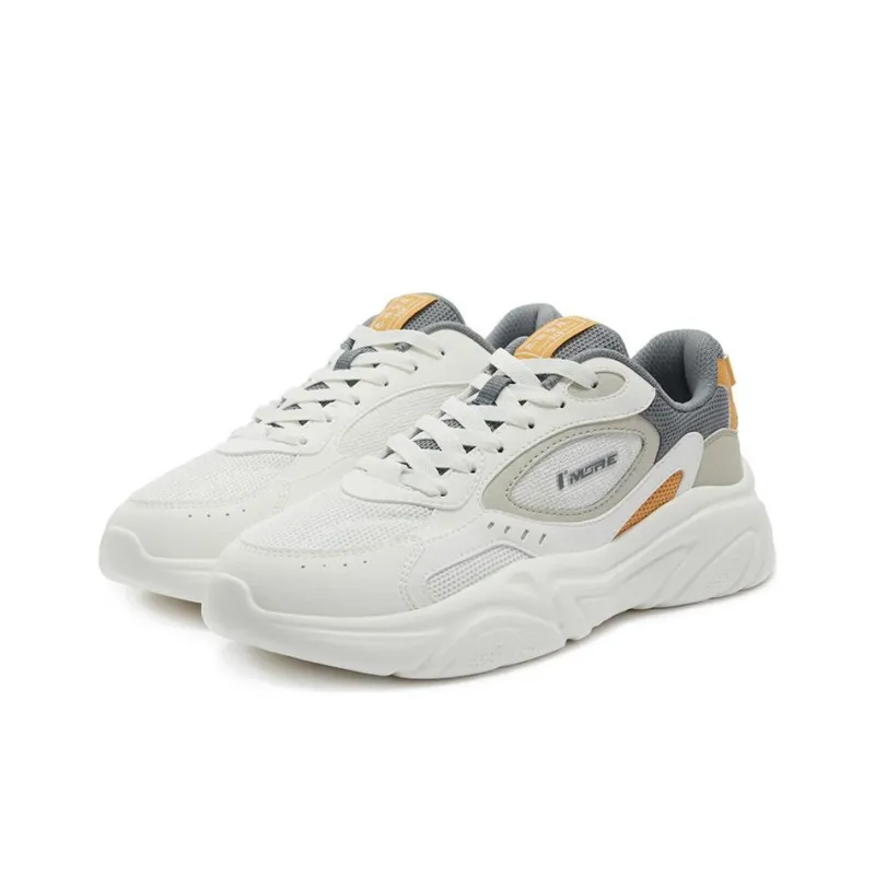 361° Lightweight Quick Drying Breathable Low Top Casual Shoes Men's White Gray Beige-2
