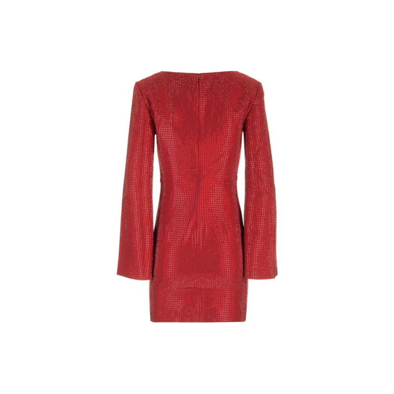 ROLAND MOURET Embellished V Neck Mini Dress-1