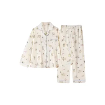 XIAFENYAN Pajama Set Women's Apricot