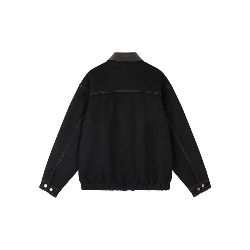 MATCHA STORY College Series Jackets Coats Unisex Brown-6