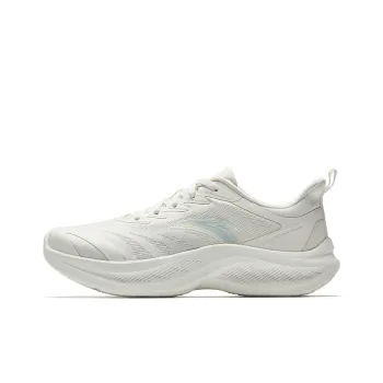 Anta Height Increasing Lightweight Breathable Slip Resistant Low Top Casual Running Shoes Women's Ivory White