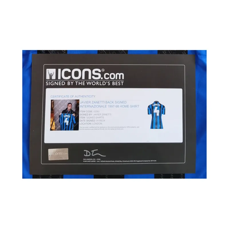 Huayitaojin Jersey Officially Signed Company Certificate With Icons, Framing Not Included Unisex-4
