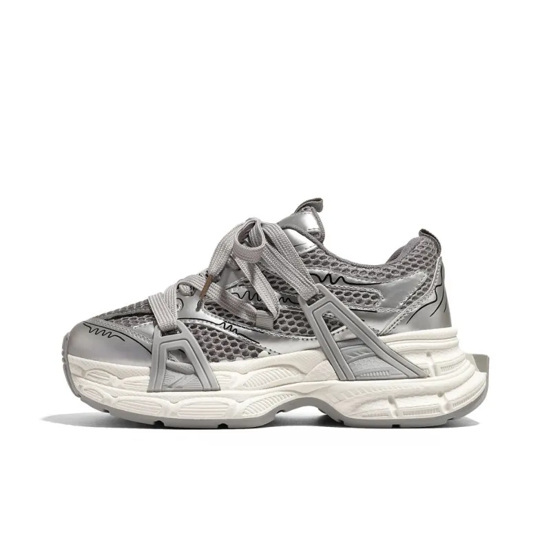 RENBEN Breathable Lightweight Height Increasing Low-Top Chunky Sneakers Women's-9
