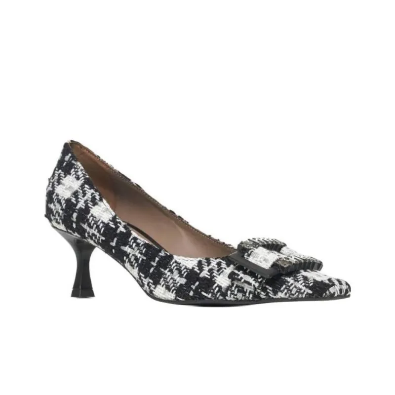 Roberto Festa Slim Heel High Heels Women's Black White-2