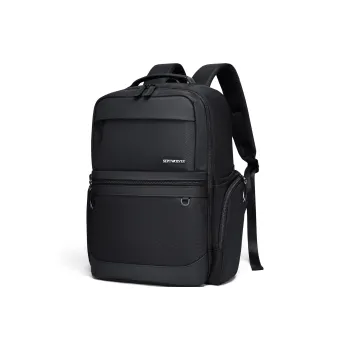 SEPTWOLVES Fabric Versatile Workplace Windproof Backpack QPL Unisex Black