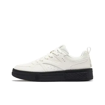 Erke Anti Slip Wear Resistant Low Top Skateboard Shoes Women's Microcrystal White Pencil Gray