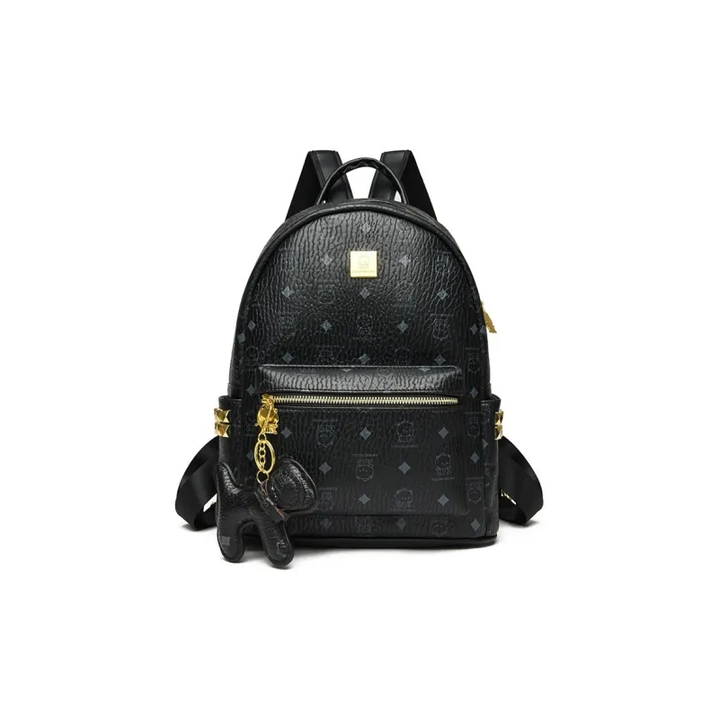 RIVMIND PU Backpack Women's White/Black/Yellow/Pink-8