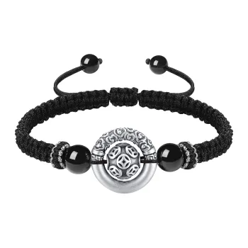 Inker Good Stone 999 Fine Silver Bracelets Unisex