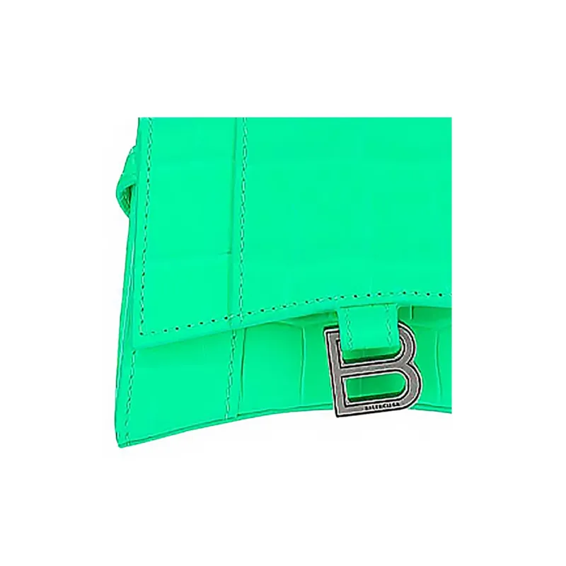 Balenciaga Cow Leather Handbag Women's Neon Green-4