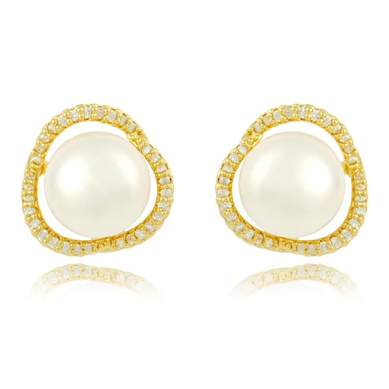 Taste The Color Freshwater Pearl Stud Earrings Women's-0