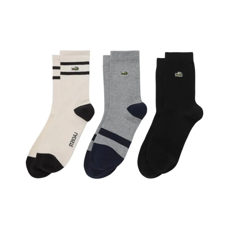LACOSTE Mid-Calf Socks Men's 3 Pack-0