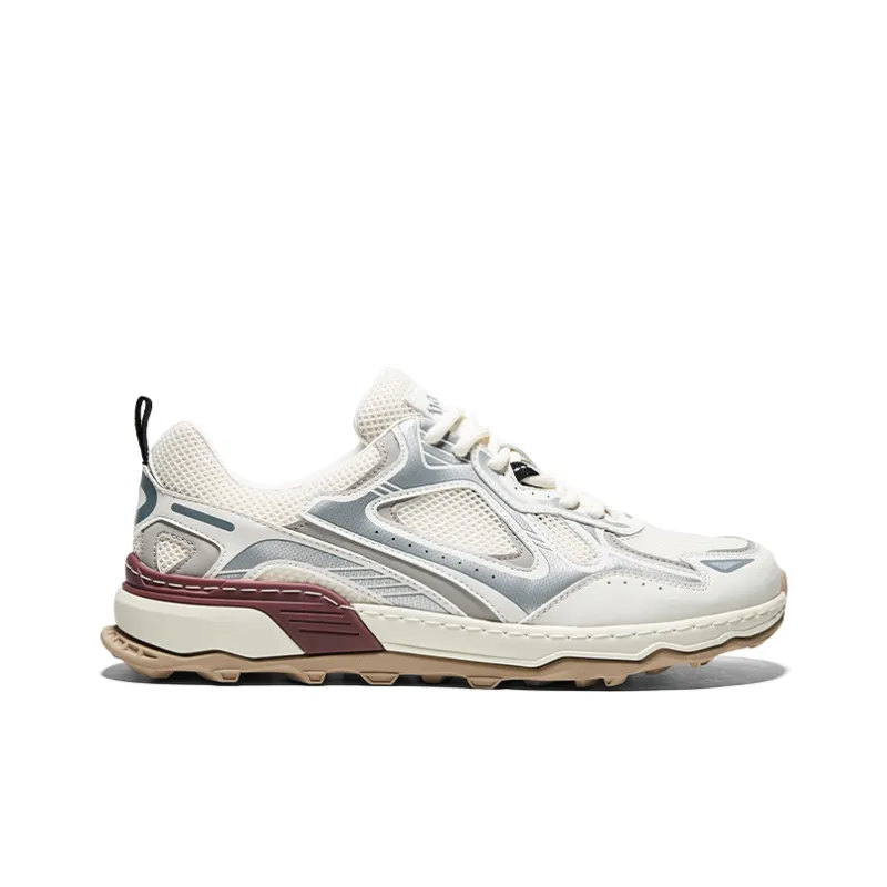 Hautton Jeans Lightweight And Breathable Low Top Casual Shoes Men's White Silver-1