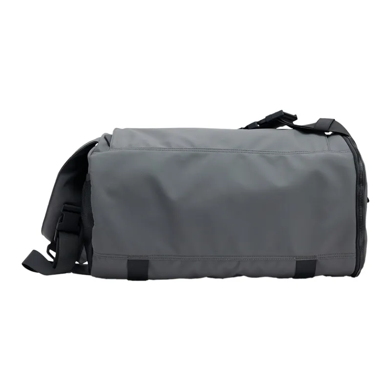 URBAN REVIVO Fabric Shoulder Bag, Crossbody Bag Regular Men's Black-2