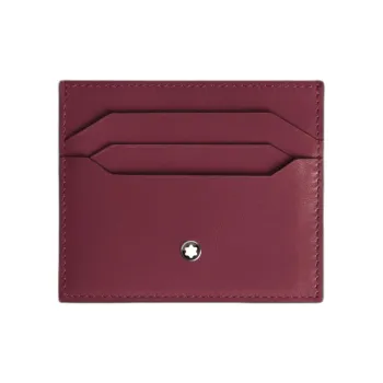 MONTBLANC Meisterstuck Full Grain Cow Leather Card Holder Men's Bordeaux Red
