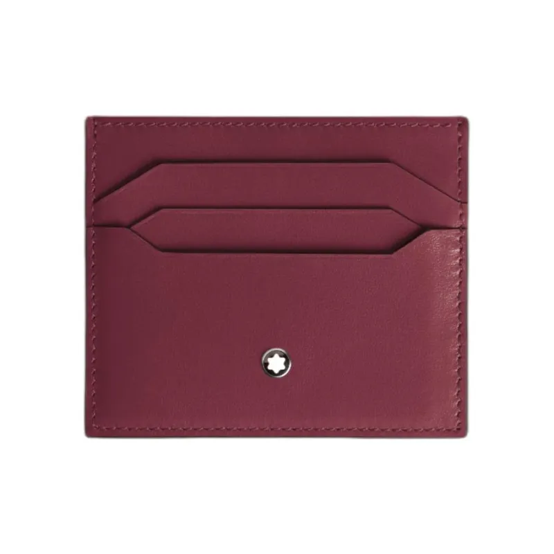 MONTBLANC Meisterstuck Full Grain Cow Leather Card Holder Men's Bordeaux Red-0