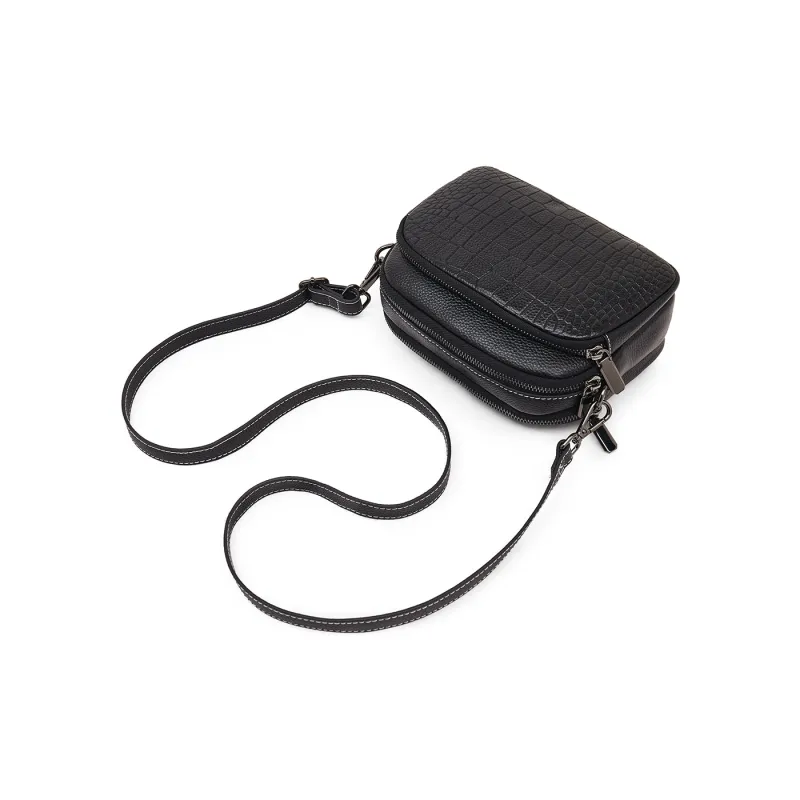 Old Man's Head Cow Leather Bonded Synthetic Leather Crossbody Bag Regular Women's Multicolor-6