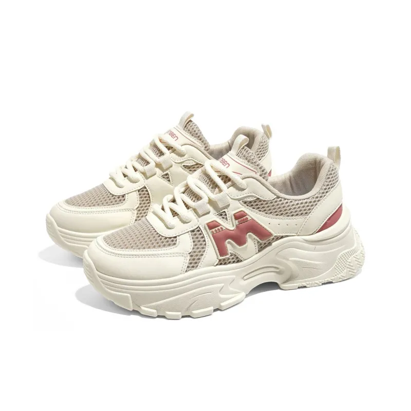 RENBEN Height Increasing Wear-Resistant Low-Top Chunky Sneakers Women's-7