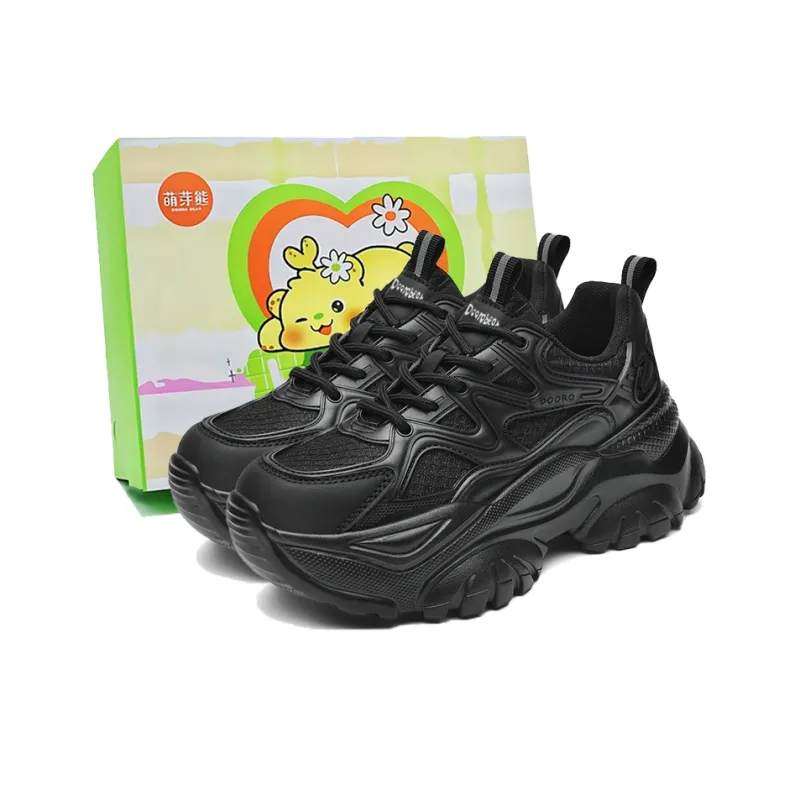 Budding Bear Anti Slip Wear Resistant Breathable Height Increasing Low Top Chunky Sneakers Women's Box-5