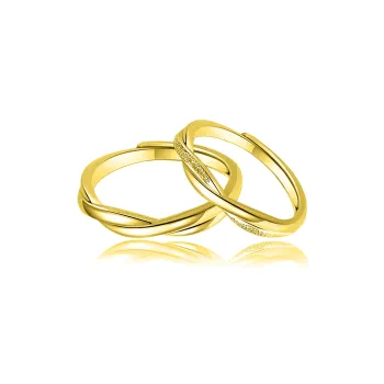 MAGICPOLE 925 Sterling Silver Rings Unisex Gold